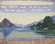 Ferdinand Hodler Der Thunersee von Lessigen aus oil painting artist